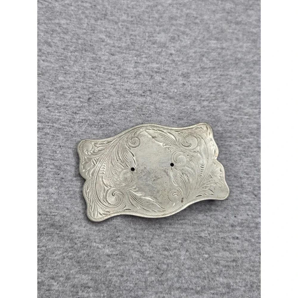 Vintage Large Nickel Silver Filigree Southwestern Belt Buckle Western
